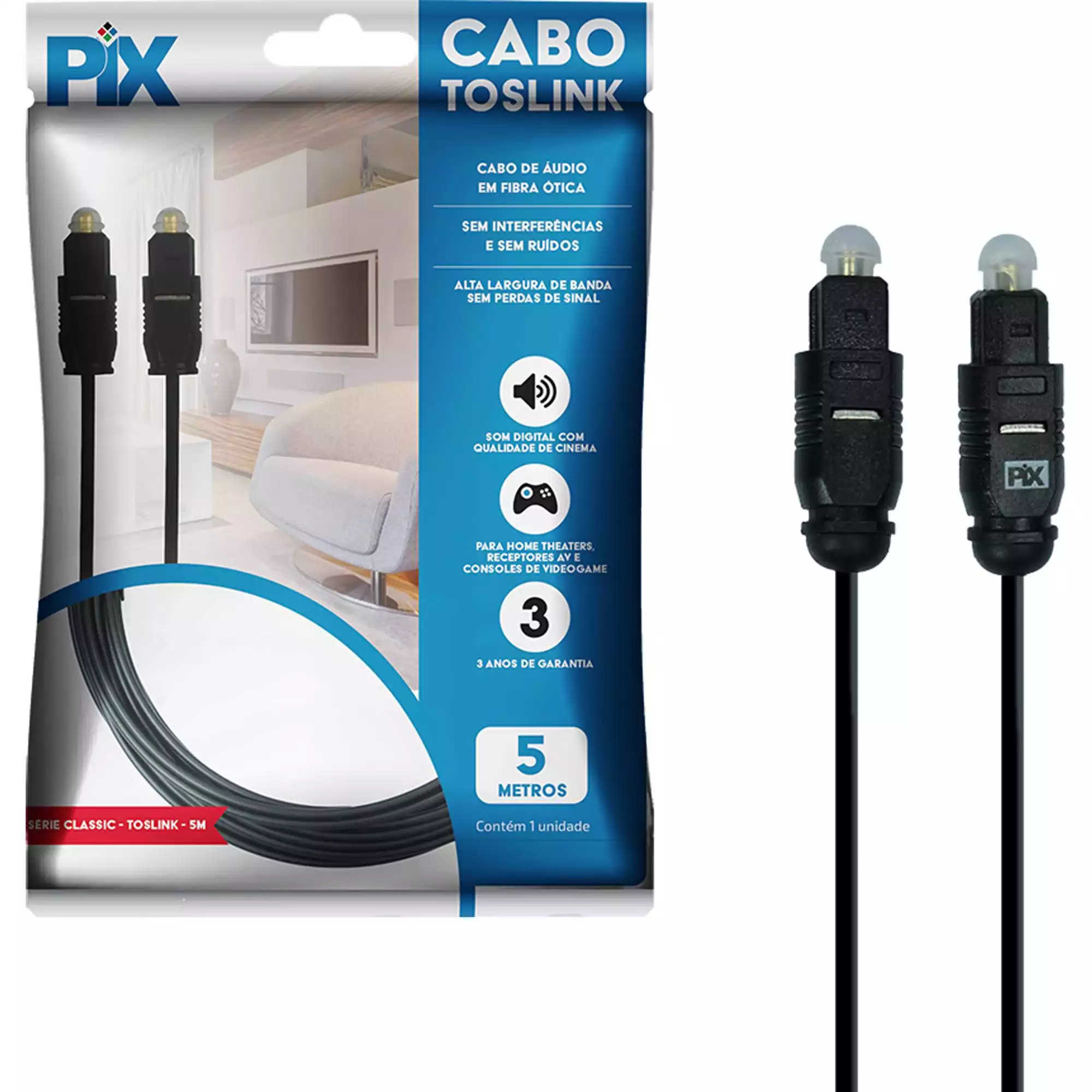 CABO OPTICO TOSLINK 5M PIX