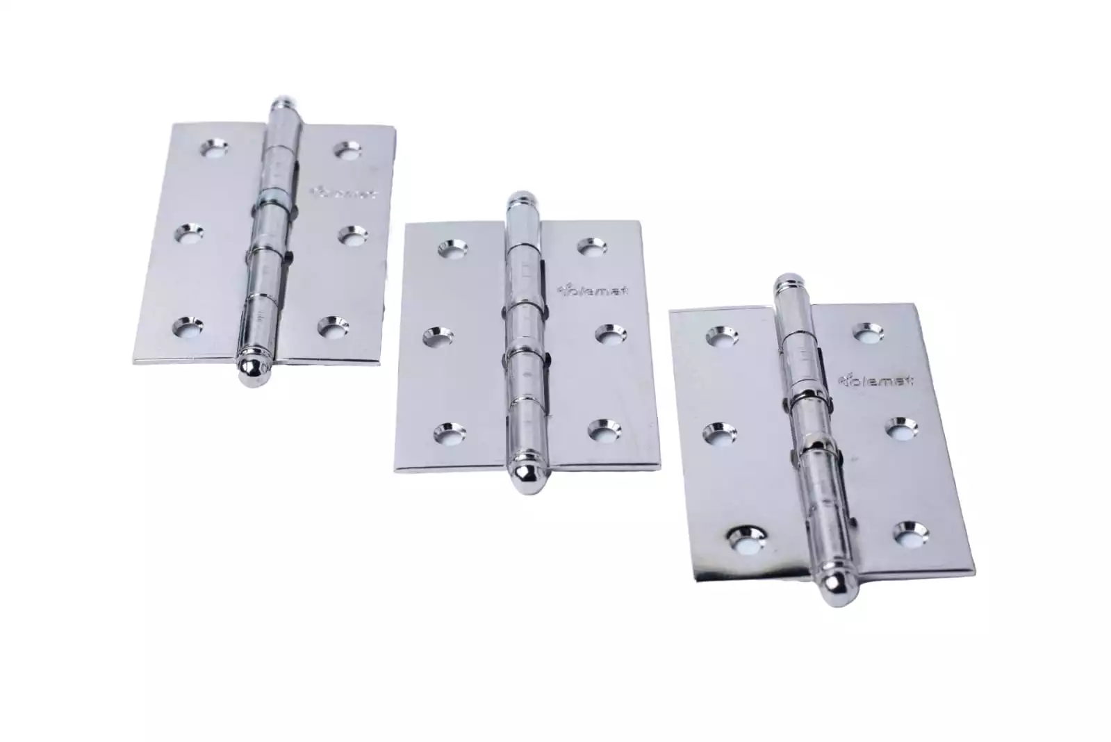DOBRADICA 3 1/2” X 2 5/16” CROMADA PINO BOLA CARTELA TOLEMAT