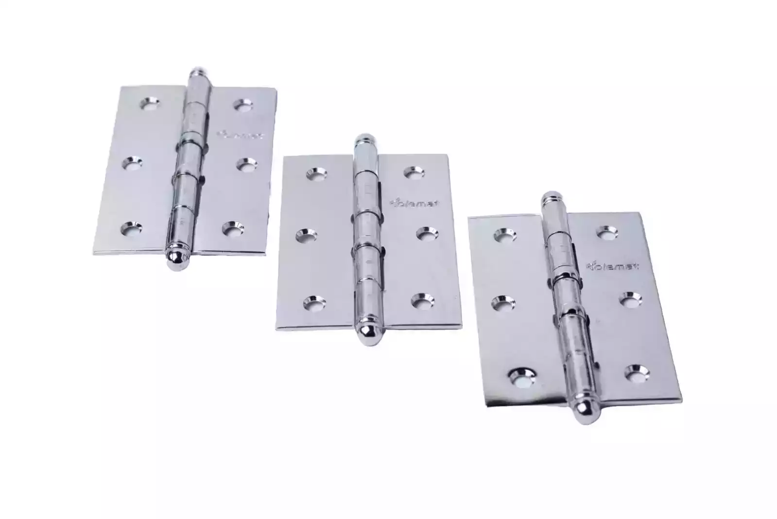 DOBRADICA 3 1/2” X 3” CROMADA PINO BOLA C/ANEL TOLEMAT