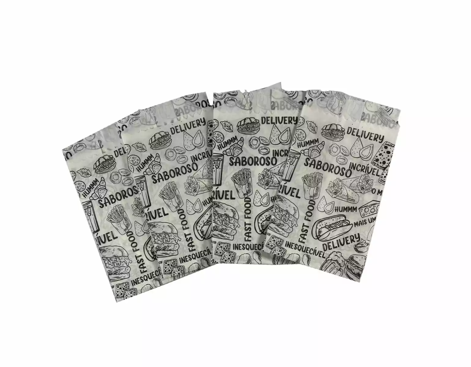 Saquinho De Fritas Pequeno Xa1 - 7,5x4,5x12 Arte Delivery C/ 500