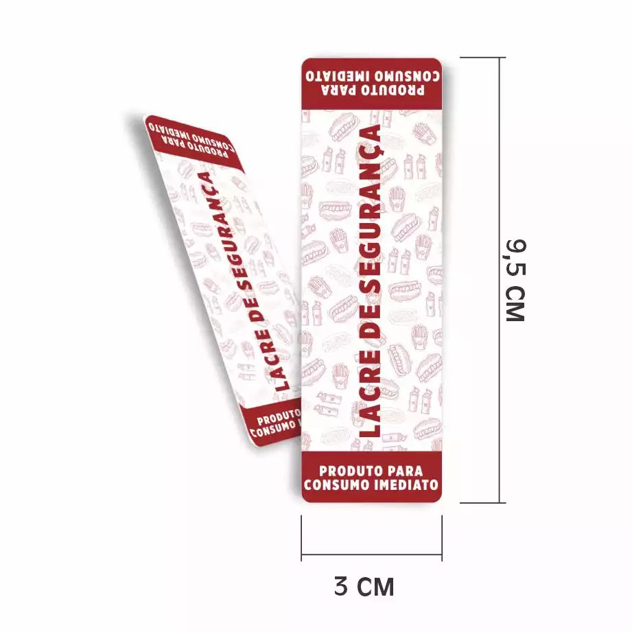 Lacre de Segurança Arte MOTO Vermelho Rolo C/1.000UN