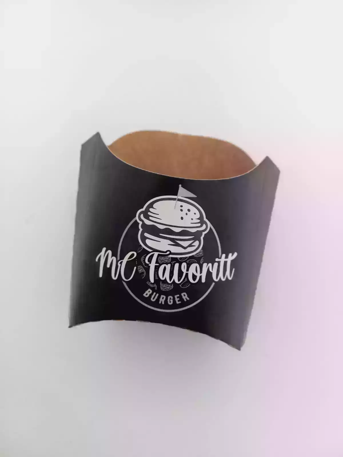 1.000 CAIXINHA DE FRITAS PEQUENA MODELO ABERTO PERSONALIZADA 2CORES