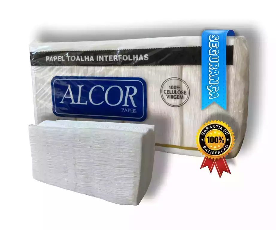 PAPEL TOALHA INTERFOLHAS 20x20 100% CELULOSE - C/ 5.000 FOLHAS
