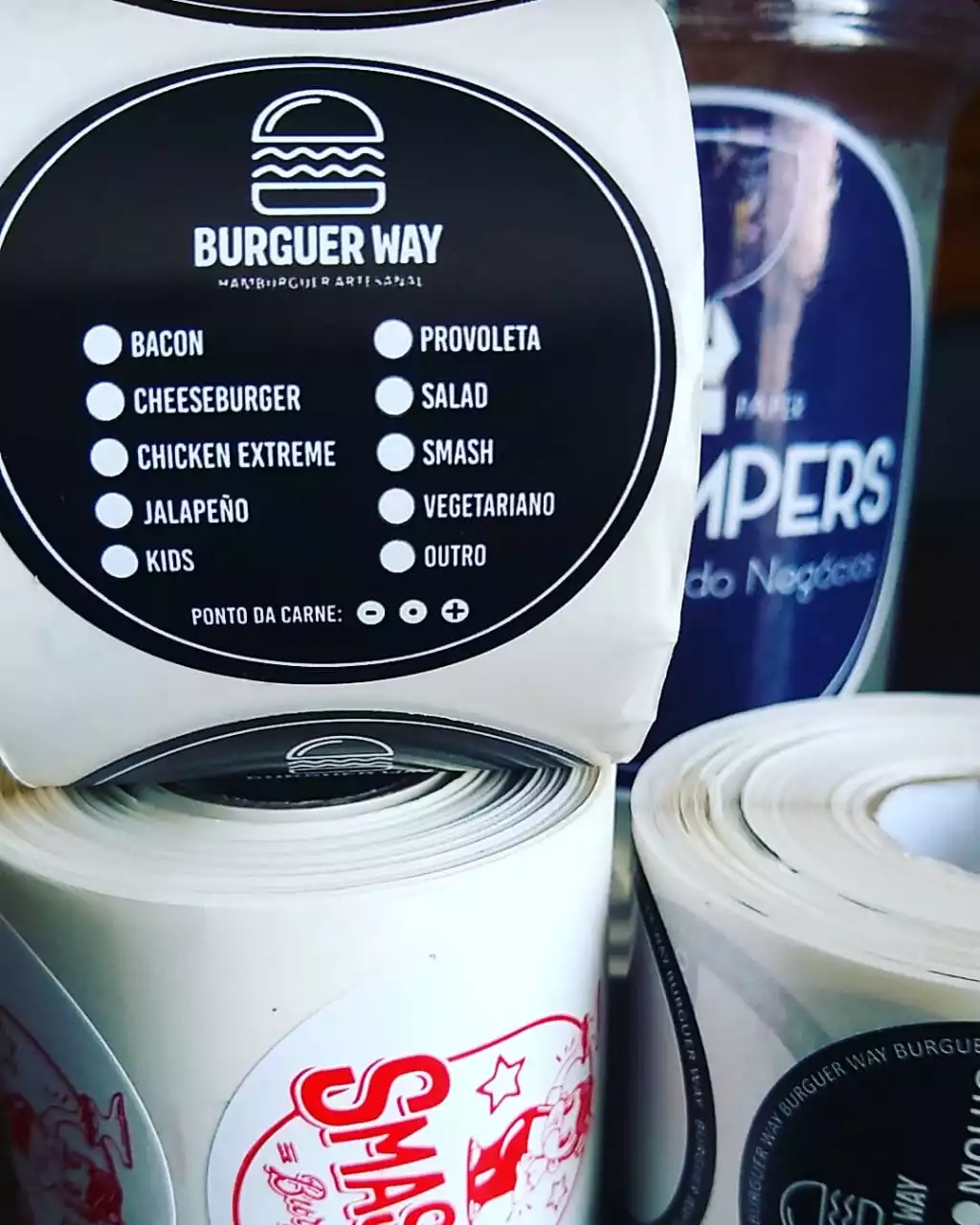 10.000 ETIQUETAS REDONDA DE 5CM PERSONALIZADO EM 2 CORES