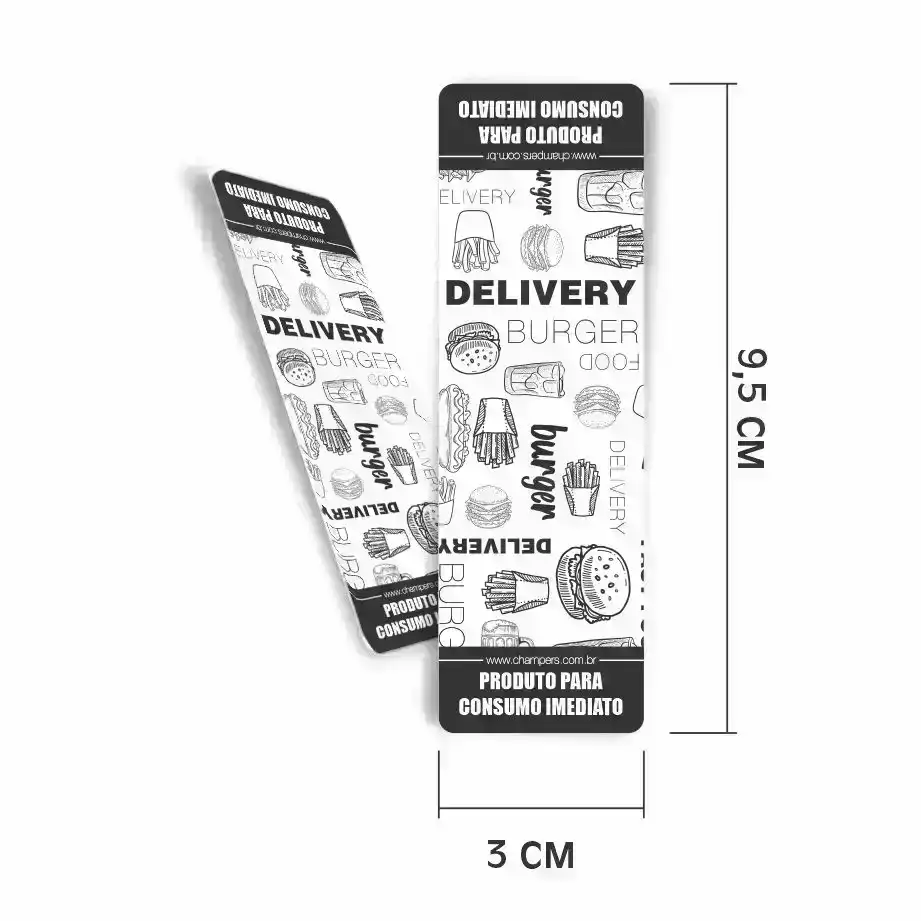 Lacre de Segurança Arte DELIVERY Preto Rolo C/1.000UN
