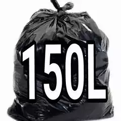 COD5 - SACO PARA LIXO PRETO 150LTS - 90 X 105 X 0,10 micras C/100