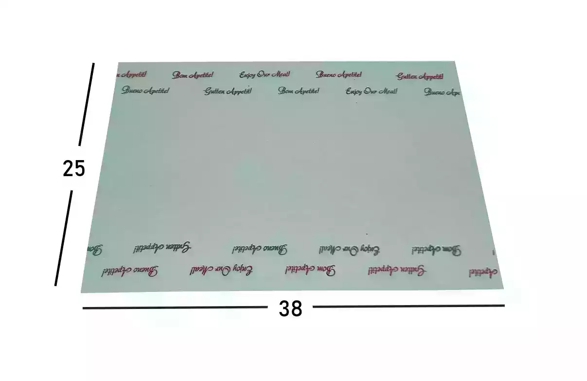 FUNDO DE BANDEJA EM PAPEL MONOLUCIDO BRANCO ARTE BOM APETITE 25X38 C/1.000UN