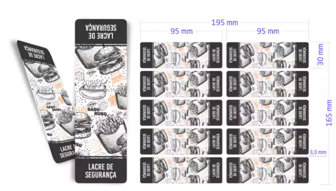 Lacre de Segurança Arte DELIVERY Preto Rolo C/1.000UN