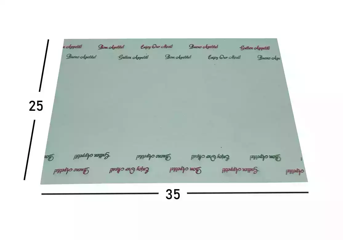 FUNDO DE BANDEJA EM PAPEL MONOLUCIDO BRANCO ARTE BOM APETITE 25X35 C/1.000UN