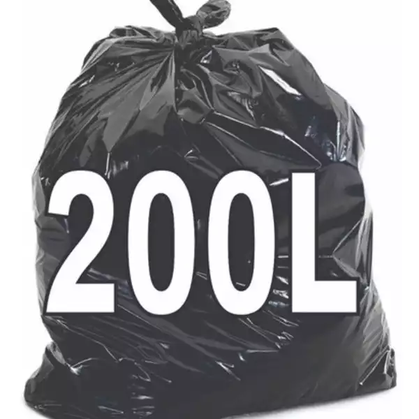COD6 - SACO PARA LIXO PRETO 200LTS - 90 X 115 X 0,12 micras C/100