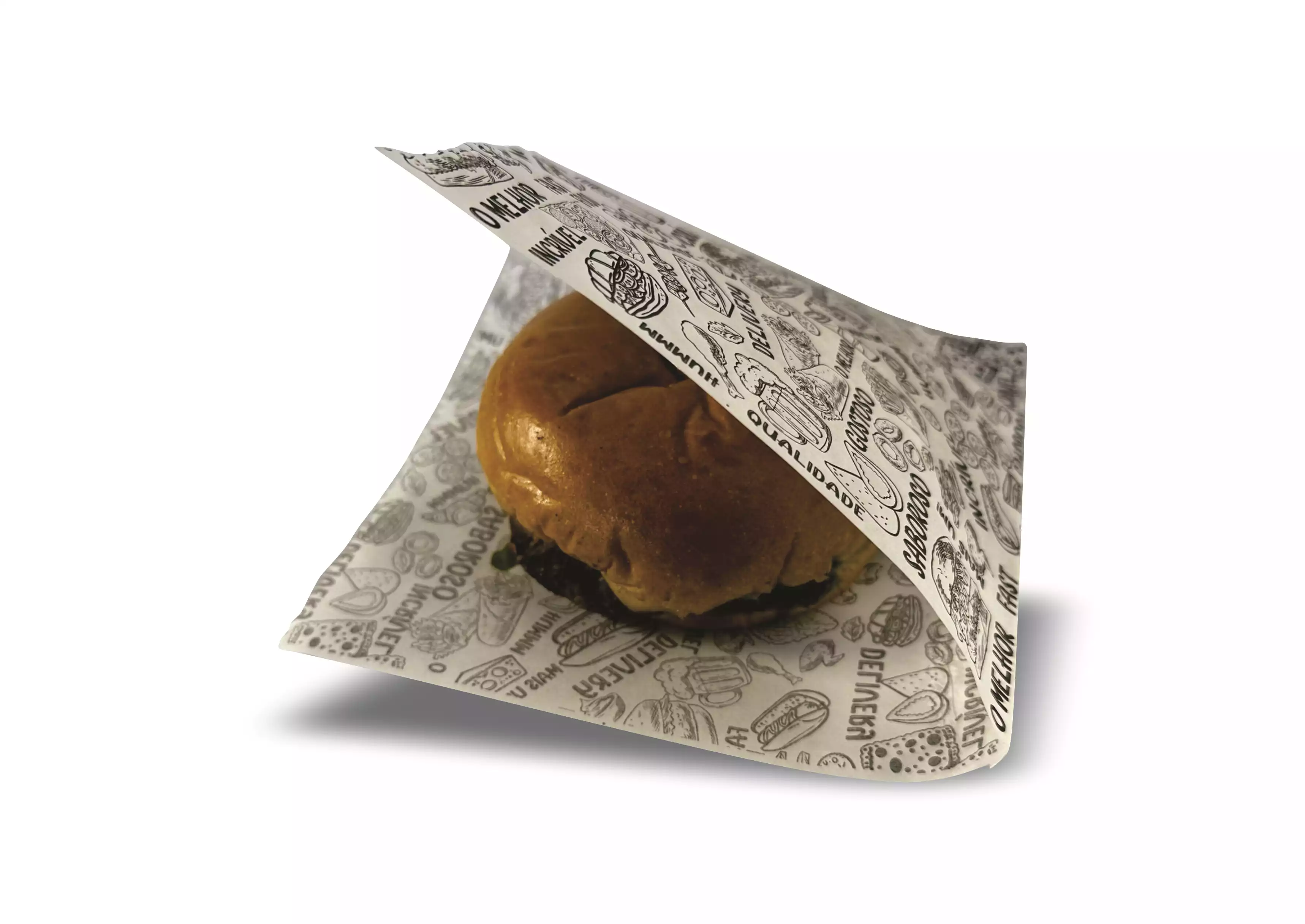 Saquinho De Hambúrguer Ph2 Modelo Aberto Lateral Genérico 17x16 - C/ 1000