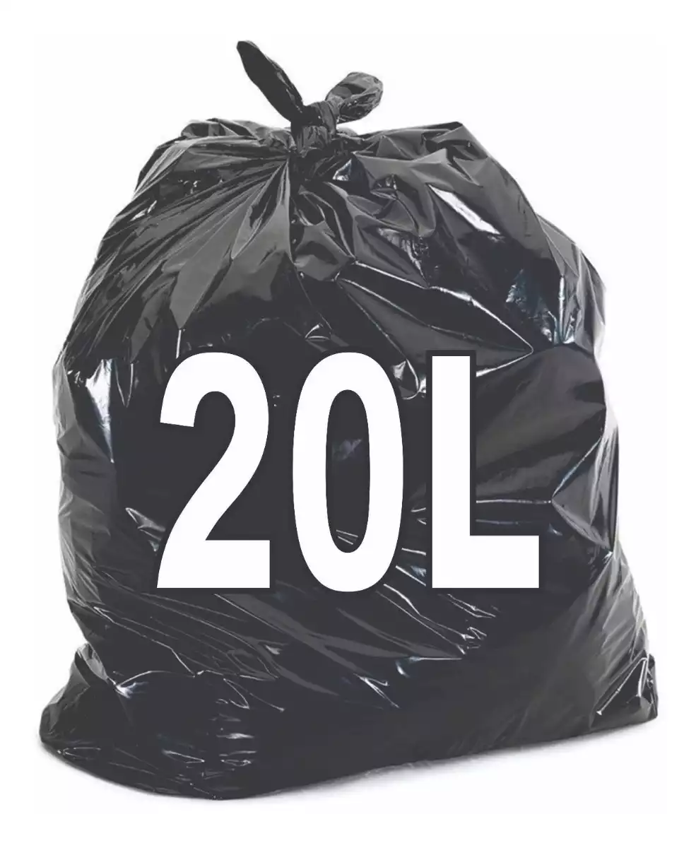 COD1 - SACO PARA LIXO PRETO 20LTS - 40 X 50 X 0,6 micras C/100